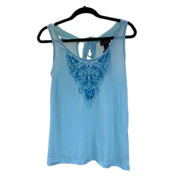 New Woman Design Tops - New Woman Design, Blue Tank top, Medium